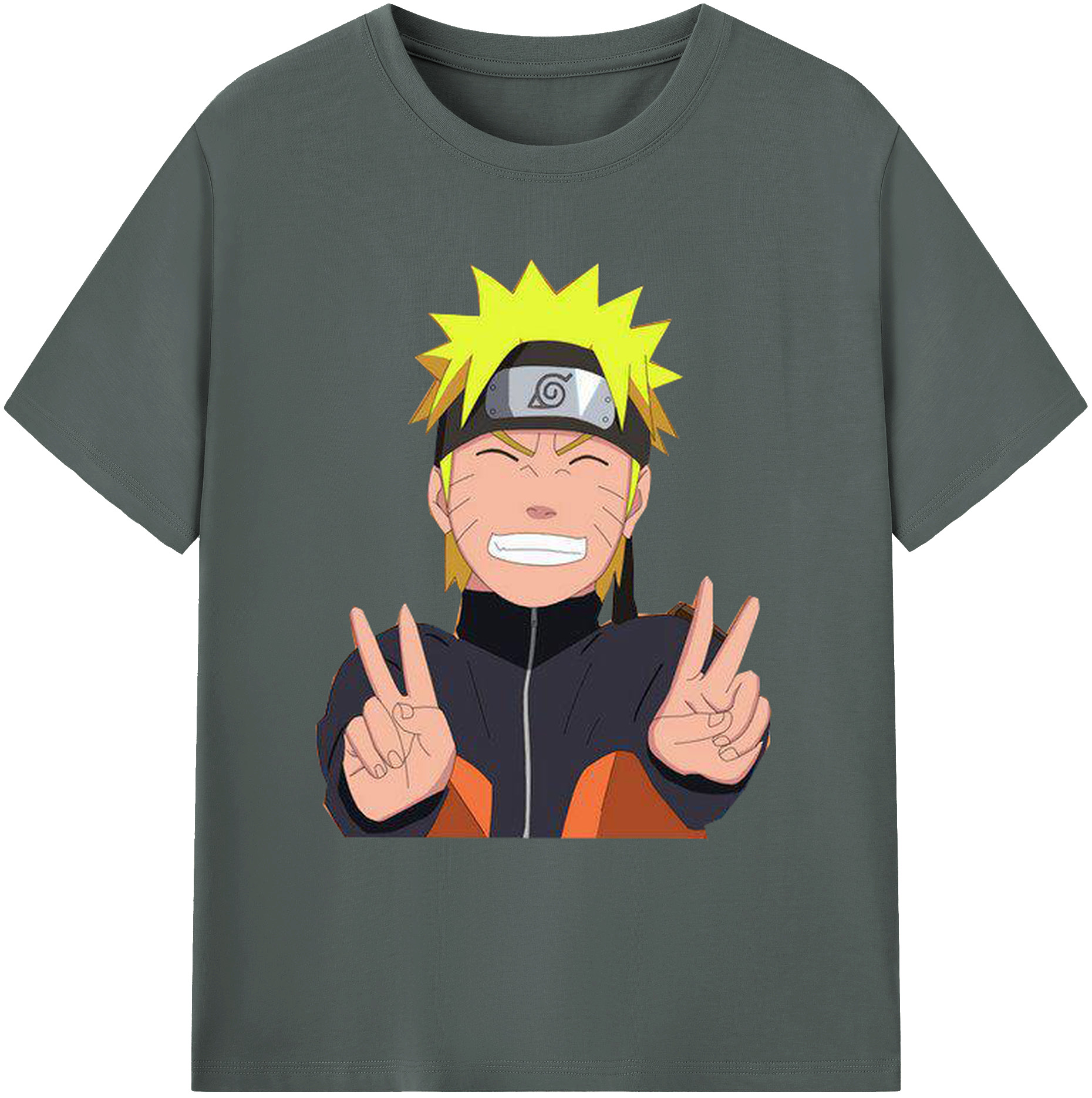 （画像用） NARUTO -ナルト- うずまき ナルト Uzumaki Naruto 綿100％ メンズ半袖Tシャツ｜肌触りやわらか＆通気性